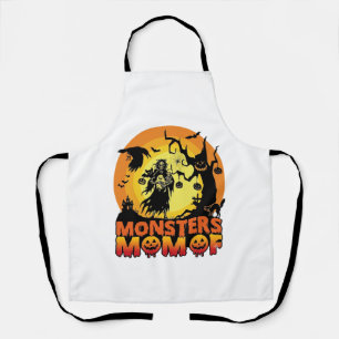 Monsters Mum Halloween Monster Ghost Skeleton Spoo Apron