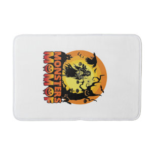 Monsters Mum Halloween Monster Ghost Skeleton Spoo Bath Mat