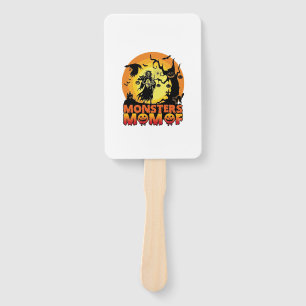 Monsters Mum Halloween Monster Ghost Skeleton Spoo Hand Fan