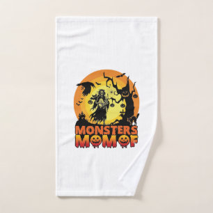 Monsters Mum Halloween Monster Ghost Skeleton Spoo Hand Towel