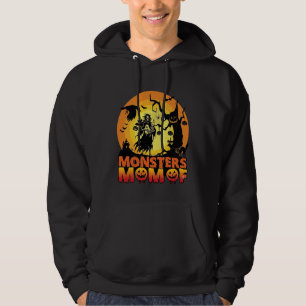 Monsters Mum Halloween Monster Ghost Skeleton Spoo Hoodie
