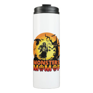 Monsters Mum Halloween Monster Ghost Skeleton Spoo Thermal Tumbler