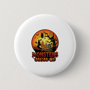 Monsters Mum Halloween Skeleton Pumpkin Owl Spooky 6 Cm Round Badge