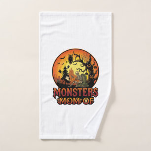 Monsters Mum Halloween Skeleton Pumpkin Owl Spooky Hand Towel