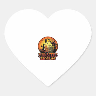 Monsters Mum Halloween Skeleton Pumpkin Owl Spooky Heart Sticker