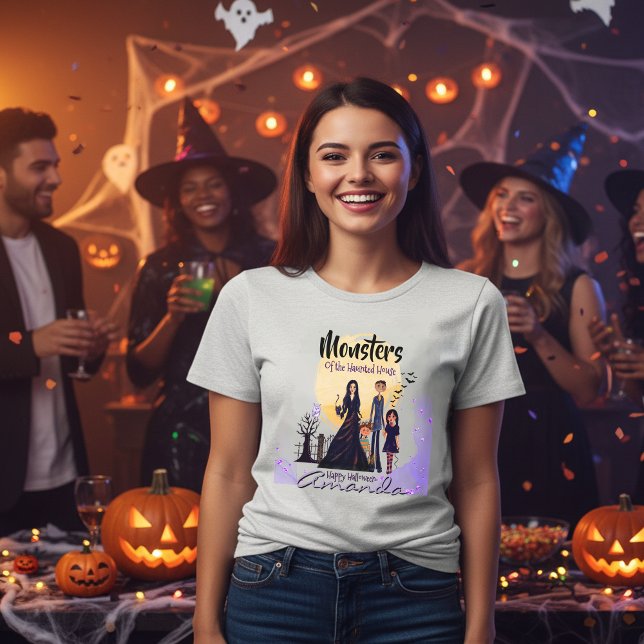 Monsters of the Haunted House  Tri-Blend Shirt (Monsters of the Haunted House Tri-Blend Shirt)