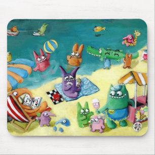 Monsters on the Beach Mouse Mat
