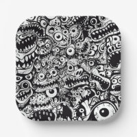monsters pattern ugly abstract spooky scary creepy