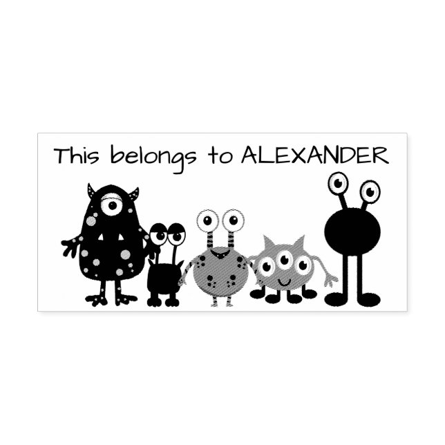 Monsters Rubber Stamp (Imprint)