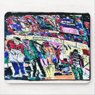 monsters stock market mouse mat