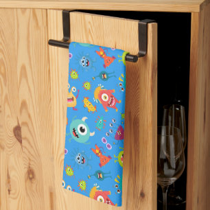 Monsters Time Tea Towel