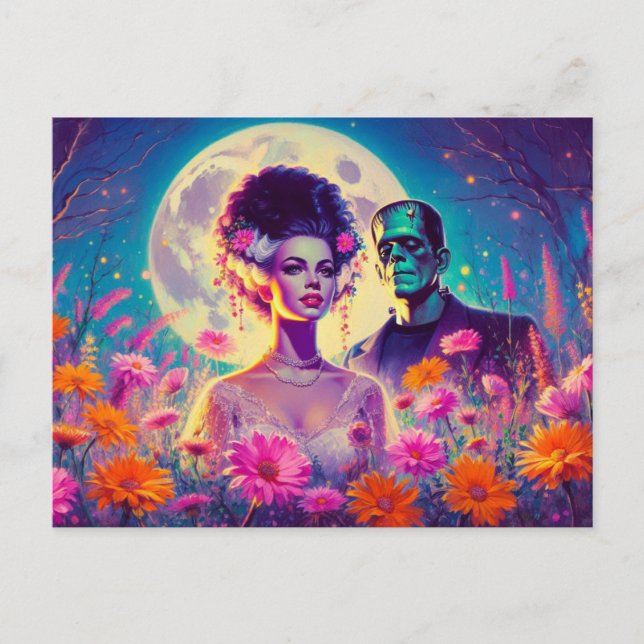 Monsters Wedding Thank You Postcard (Front)