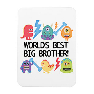 Monsters World Best Big Brother Magnet