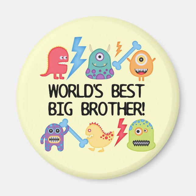 Monsters World Best Big Brother Magnet (Front)