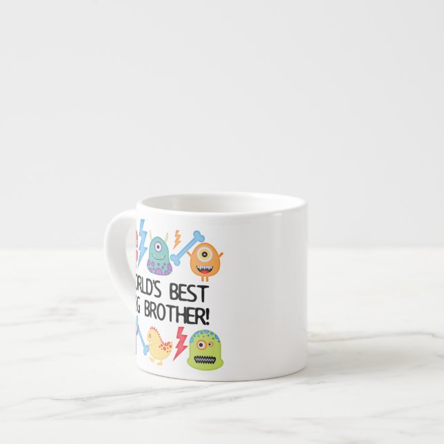 Monsters World's Best Big Brother Espresso Cup (Front Left)