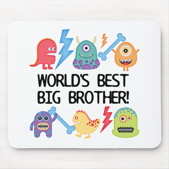 Monsters World's Best Big Brother Mouse Mat (Front)
