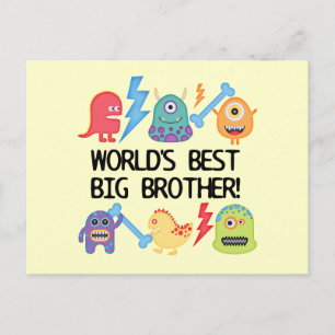Monsters World's Best Big Brother Postcard