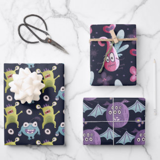 Monsters Wrapping Paper Sheets