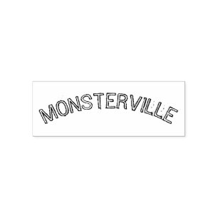 " MONSTERVILLE " Halloween Words Self Inking Stamp