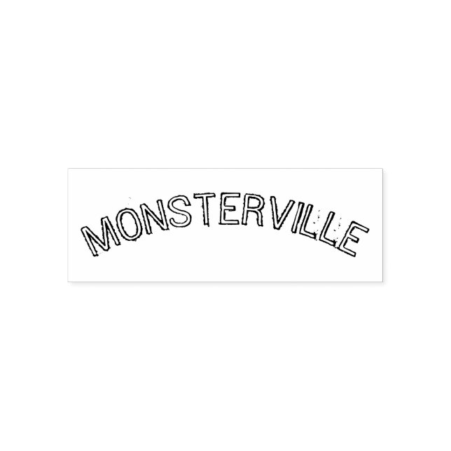 " MONSTERVILLE " Halloween Words Self Inking Stamp (Design)