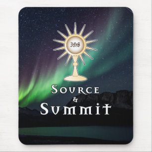 Monstrance Source & Summit Aurora Borealis  Mouse Mat