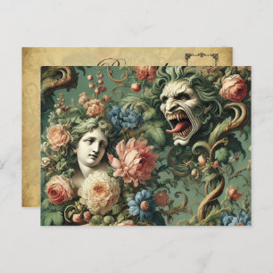 Monstres au Paradis – Gothic Victorian Holiday Postcard