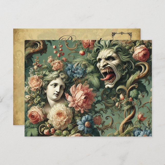 Monstres au Paradis – Gothic Victorian Holiday Postcard (Front/Back)