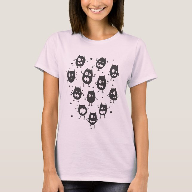 Monstres Noirs T-Shirt (Front)
