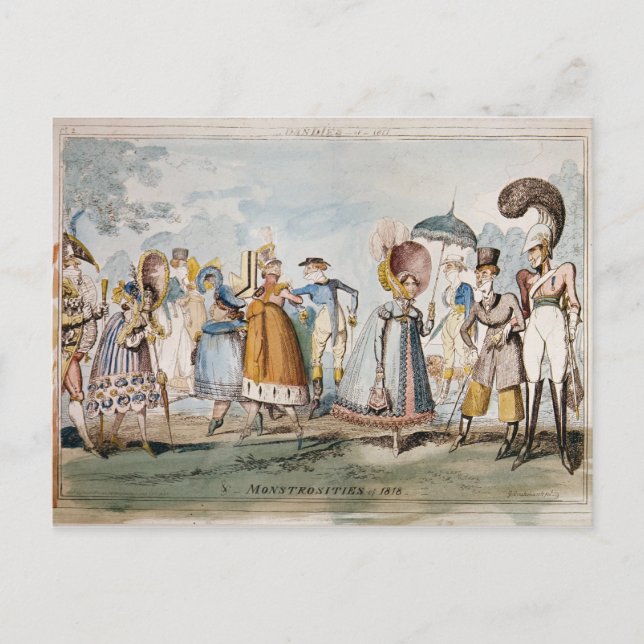 Monstrosities of 1818 postcard (Front)