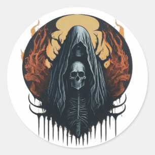 Monstrous Ghost Metal Band Mascot Sticker