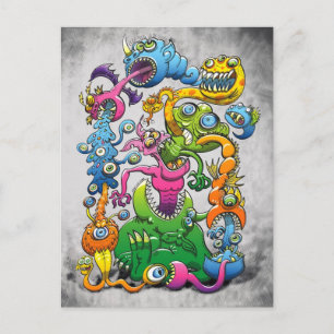 Monstrously Messy Postcard