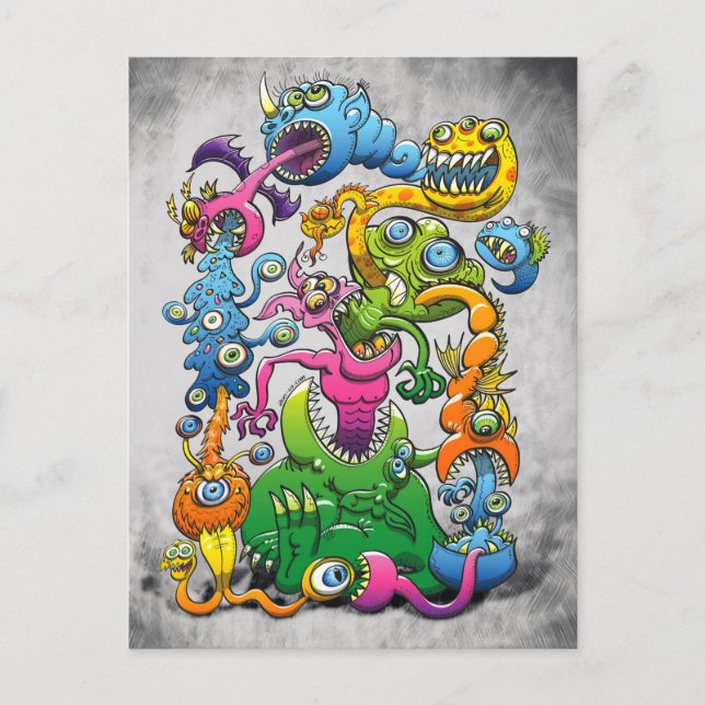 Monstrously Messy Postcard (Front)
