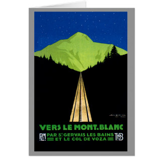 Mont Blanc Alps Vintage Travel Poster