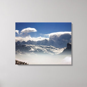 Mont Blanc France Holiday Card Canvas Print