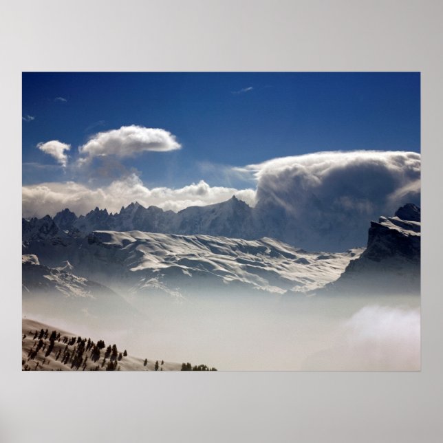 Mont Blanc France Holiday Card Poster (Front)