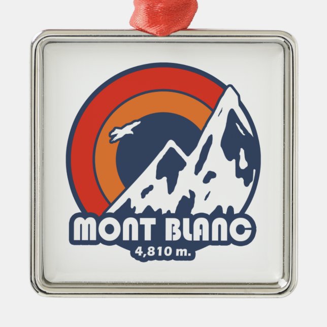 Mont Blanc France Sun Eagle Metal Tree Decoration (Front)