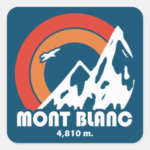Mont Blanc France Sun Eagle Square Sticker