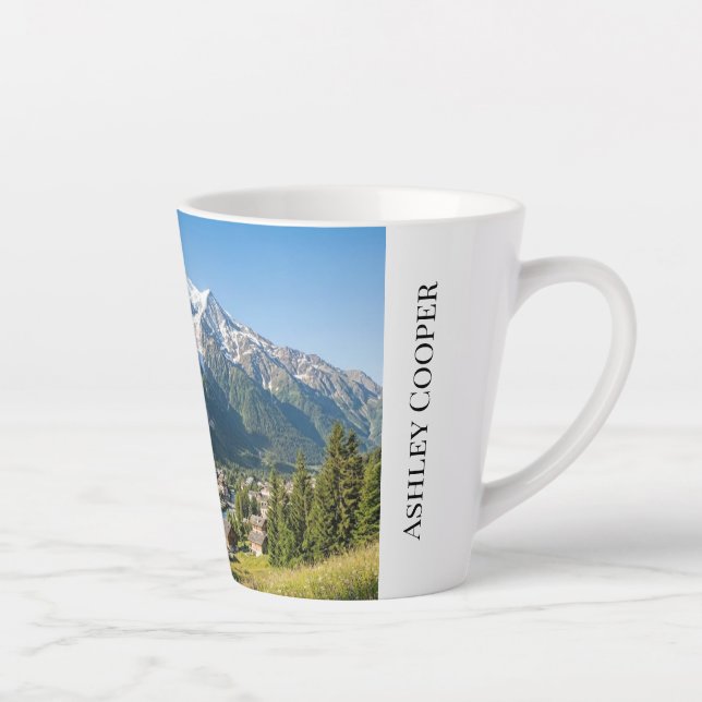 Mont Blanc French Alps Chamonix Custom Latte Mug (Right)