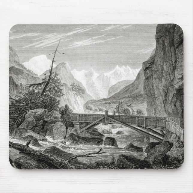 Mont Blanc from the Baths of St. Didier Mouse Mat (Front)