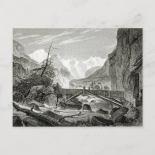 Mont Blanc from the Baths of St. Didier Postcard