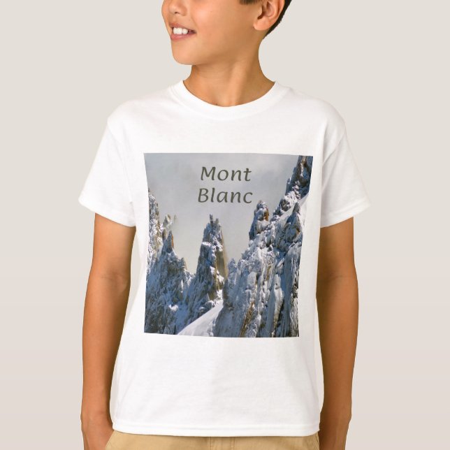Mont Blanc Monte Bianco White Mountain Alps Europe T-Shirt (Front)