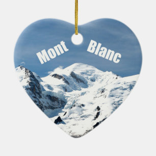 Mont Blanc Mountain - Magnificent! Ceramic Tree Decoration