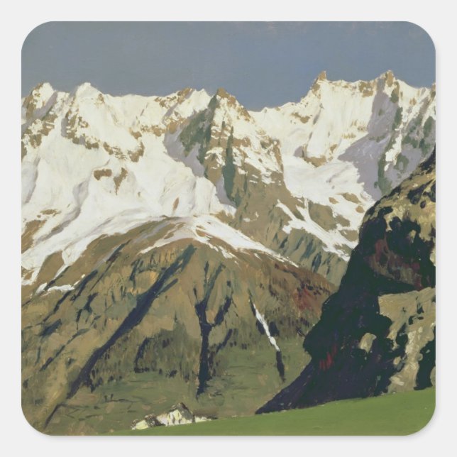Mont Blanc Mountains, 1897 Square Sticker (Front)