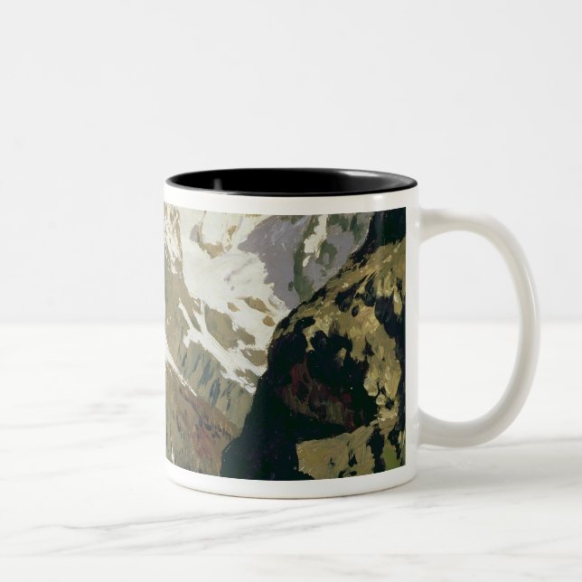 Mont Blanc Mountains, 1897 Two-Tone Coffee Mug (Right)