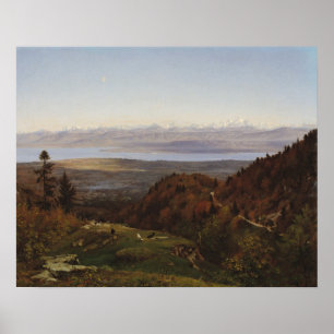 Mont-Blanc seen from Saint-Cergues, 1869 Poster