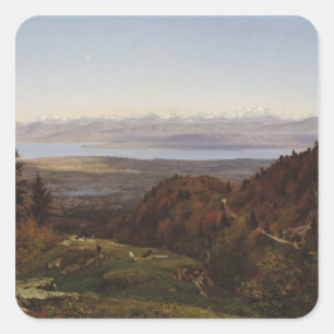 Mont-Blanc seen from Saint-Cergues, 1869 Square Sticker