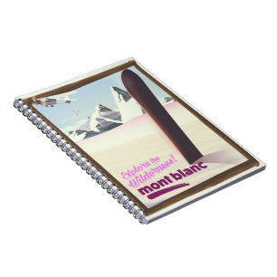 mont blanc Snowboarding travel poster. Notebook