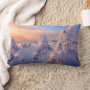Mont Logan Sunrise Gaspesie National Park Quebec Lumbar Cushion
