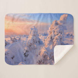 Mont Logan Sunrise Gaspesie National Park Quebec Sherpa Blanket