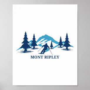 Mont Ripley Michigan Ski Resort Skiing Skier Poster